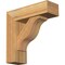 Ekena Millwork Funston Block Rough Sawn Bracket w/ Offset Brace, Western Red Cedar, 6"W x 18"D x 18"H BKT0604X18X18FST05RWR - alternate 1
